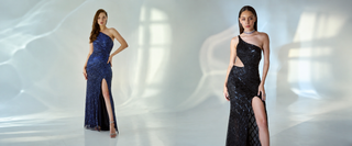 Gowns That Speak in Midnight Whispers and Sudden, Sequinned Slits