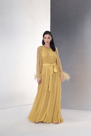 Verve Pleated Maxi Dress