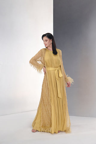Verve Pleated Maxi Dress