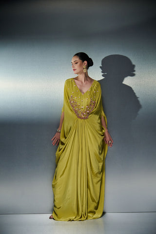 Verdant Kaftan Maxi Dress