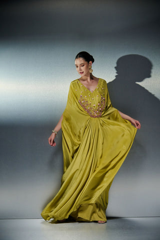 Verdant Kaftan Maxi Dress