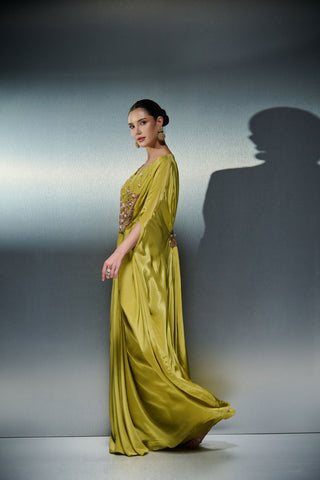 Verdant Kaftan Maxi Dress