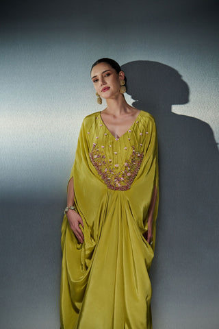 Verdant Kaftan Maxi Dress
