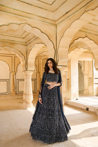 Midnight Blue Lehenga Set