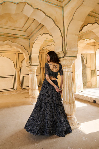 Midnight Blue Lehenga Set