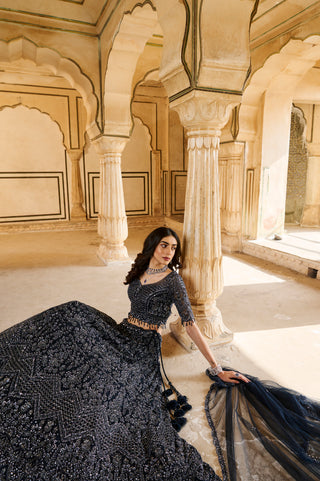 Midnight Blue Lehenga Set