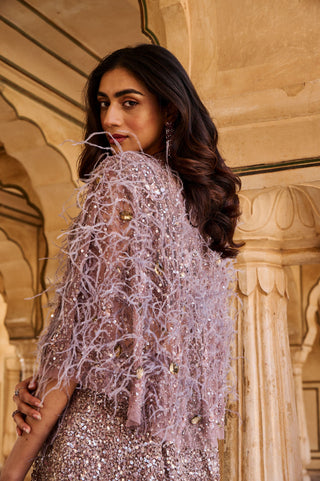 Rose Stardust Lehenga