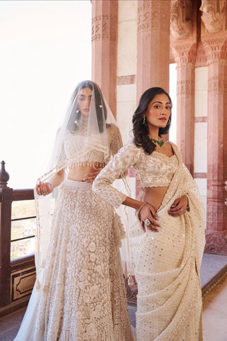 Noor-e-Ivory Saree Set