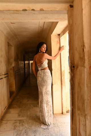 Ivory Pearl Embellished Co-ord Set