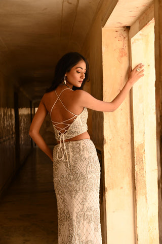 Ivory Pearl Embellished Co-ord Set