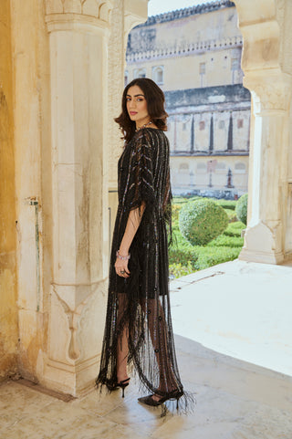 Black Embellished Kaftan