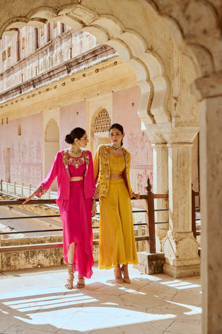Fuchsia Bloom Jacket Set