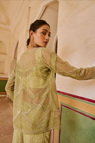Sage Green Embellished Co-ord Set