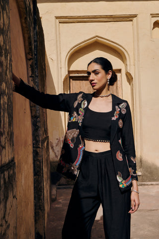 Noir Patchwork Jacket Set