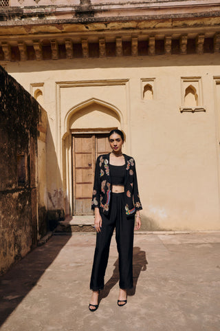 Noir Patchwork Jacket Set