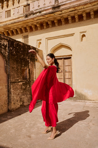 Patchwork Cape Dhoti Set