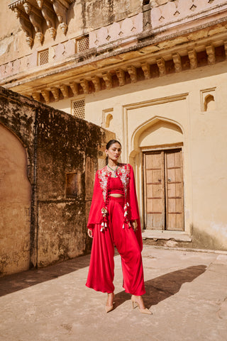 Patchwork Cape Dhoti Set