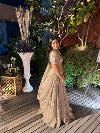 Champagne Celeste Lehenga