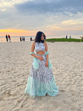 Starlit Mint Lehenga